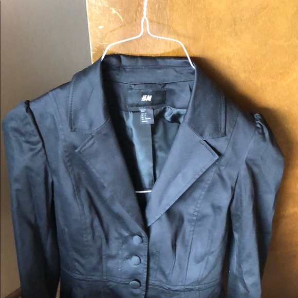 Black H&M blazer jacket with buttons - Picture 6 of 13
